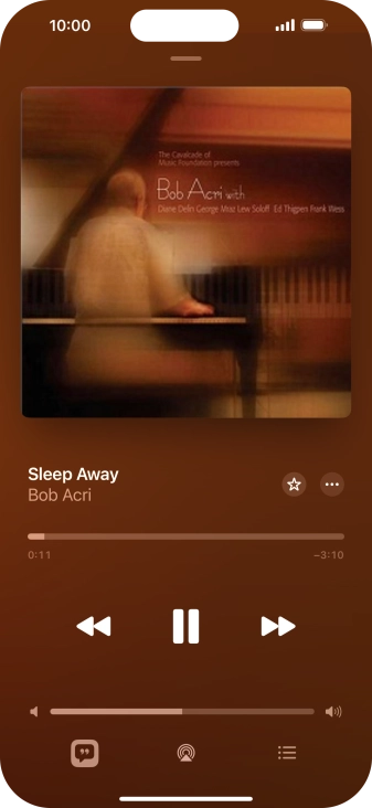 Pulsa la flecha hacia la derecha para ir al archivo de música siguiente.