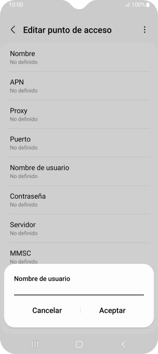 Introduce wap@wap y pulsa Aceptar.