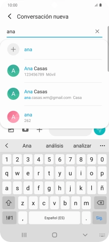 Pulsa el contacto deseado.