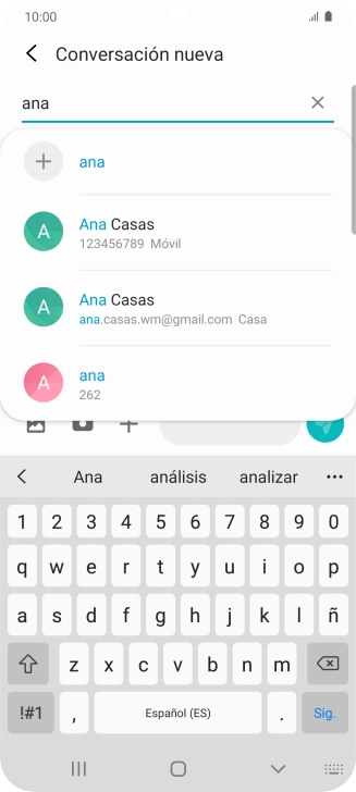 Pulsa el contacto deseado.