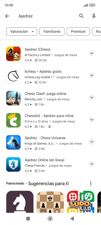 Pulsa la app deseada.