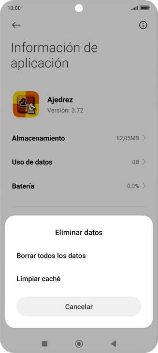 Pulsa Limpiar caché.