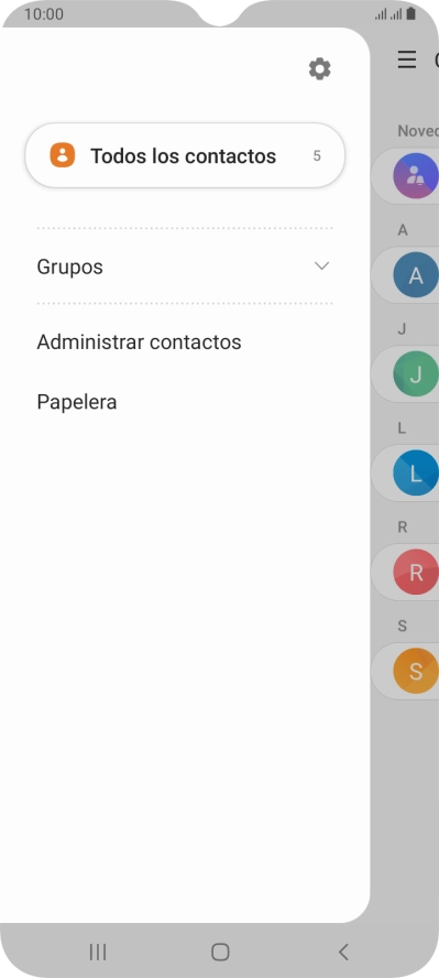 Pulsa Administrar contactos.