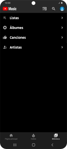 Pulsa una categoría y desplázate al archivo de música deseado.
