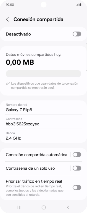 Pulsa Nombre de red.