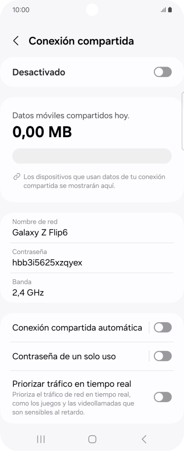 Pulsa Nombre de red.