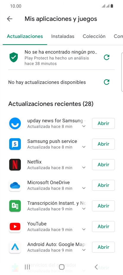 Pulsa Instaladas.