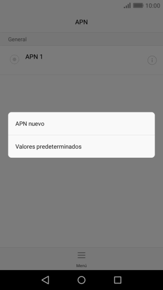 Pulsa APN nuevo.