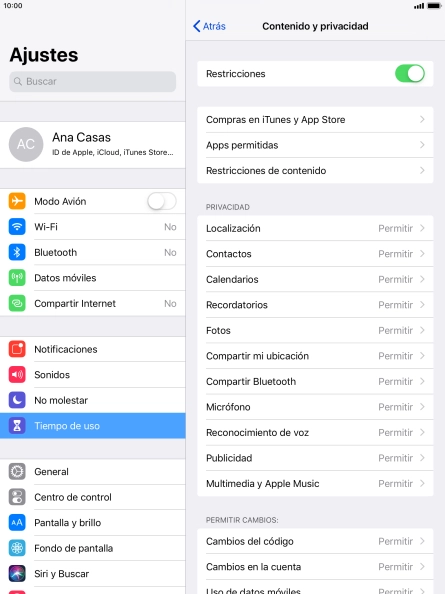 Pulsa la flecha hacia la izquierda.