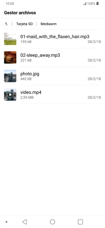 Pulsa el archivo deseado.