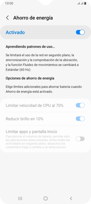 Pulsa la tecla de inicio para terminar y regresar a la pantalla de inicio.