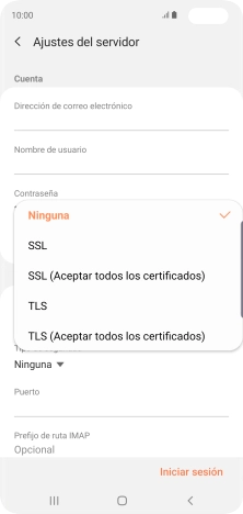 Pulsa Ninguna para desactivar la función.