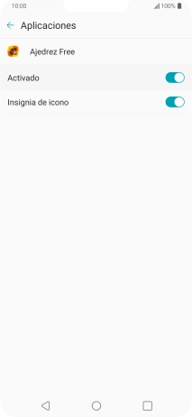 Pulsa el primer indicador para activar o desactivar la función.