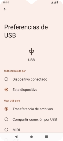 Pulsa Transferencia de archivos.