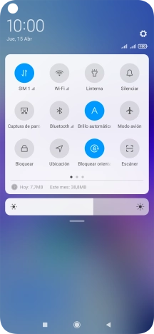 Pulsa Modo avión para activar o desactivar la función.