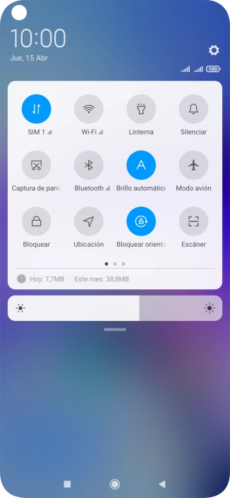 Pulsa Modo avión para activar o desactivar la función.