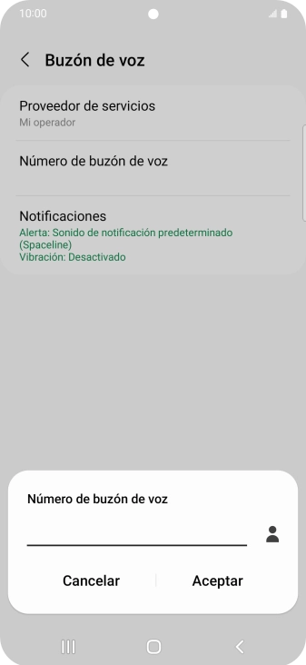 Introduce 22177 y pulsa Aceptar.