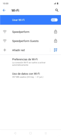 Pulsa la red wifi deseada.