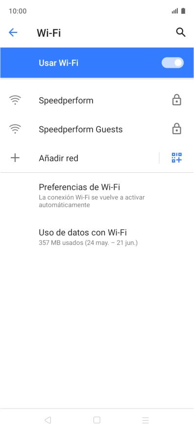 Pulsa la red wifi deseada.
