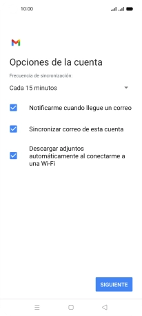 Si aparece en la pantalla esta imagen, tu cuenta de correo electrónico ha sido reconocida y configurada automáticamente. Sigue las indicaciones de la pantalla para introducir más información y terminar la configuración.