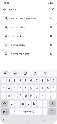 Introduce el nombre del tema o de la app y pulsa el icono de búsqueda.