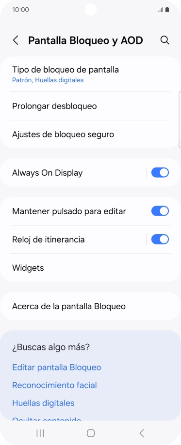 Pulsa Tipo de bloqueo de pantalla e introduce el código de seguridad extra que has creado anteriormente.