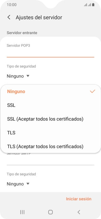 Pulsa Ninguno para desactivar la función.
