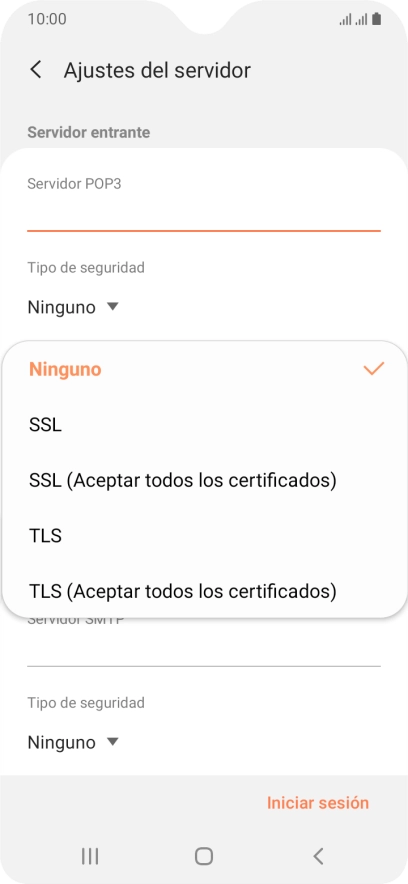 Pulsa Ninguno para desactivar la función.