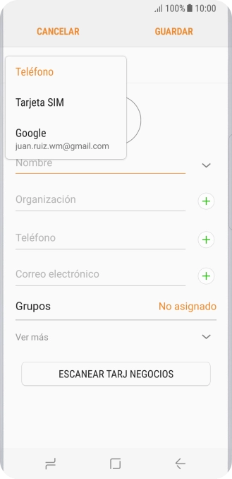 Pulsa Teléfono.