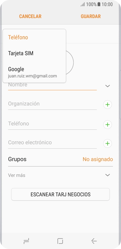 Pulsa Teléfono.