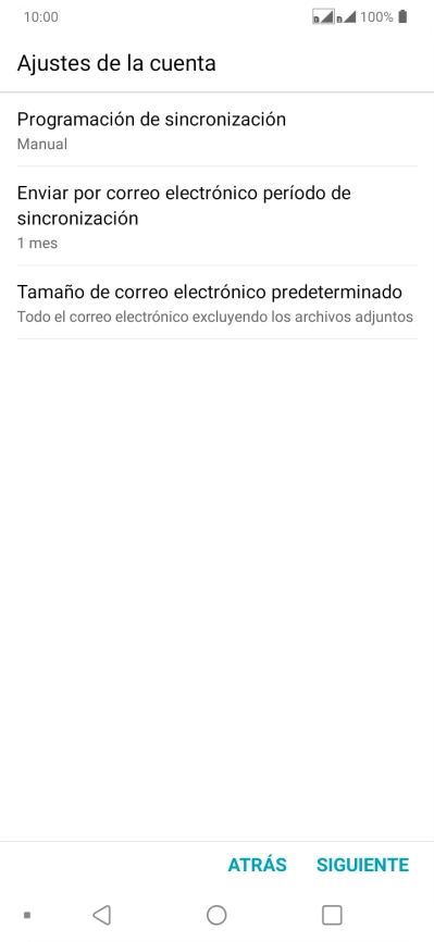 Pulsa Programación de sincronización.