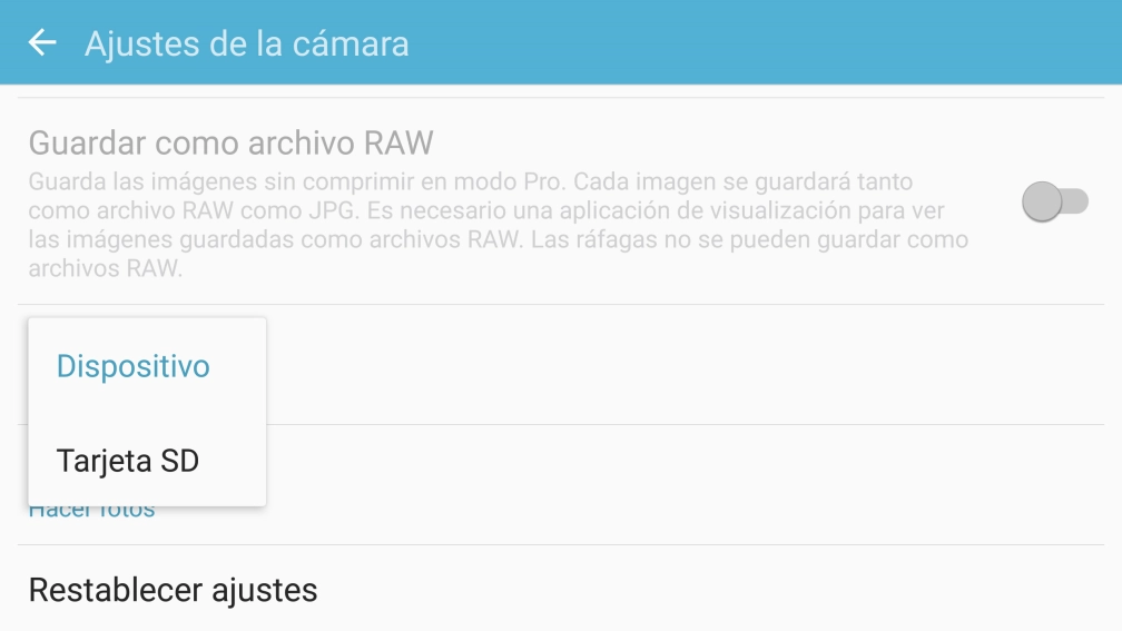 Pulsa Dispositivo para guardar tus videoclips en la memoria del teléfono.