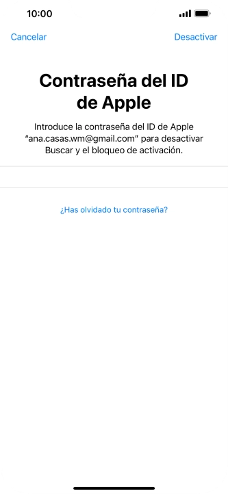 Pulsa Desactivar.