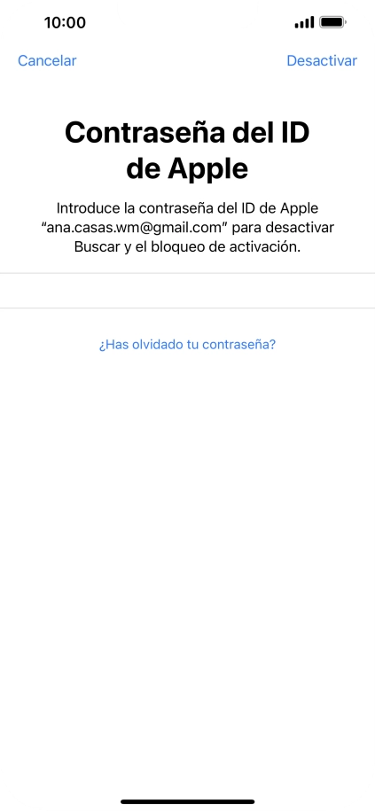 Pulsa Desactivar.