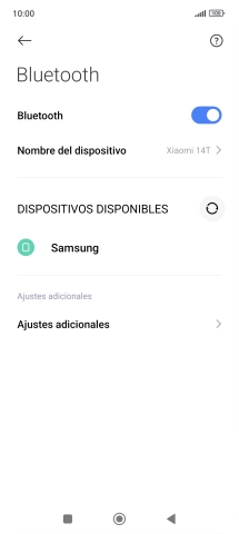 Pulsa el dispositivo Bluetooth deseado y sigue las indicaciones de la pantalla para vincular el dispositivo al teléfono.