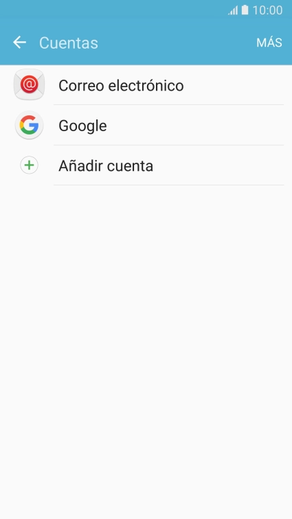Si aparece en la pantalla esta imagen, tu cuenta de correo electrónico ha sido reconocida y configurada automáticamente. Sigue las indicaciones de la pantalla para introducir más información y terminar la configuración.