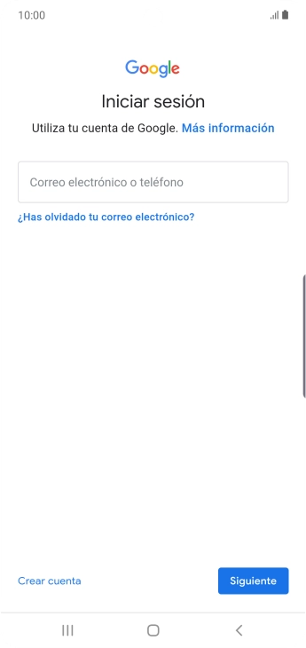 Si no tienes una cuenta de Google, pulsa Crear cuenta y sigue las indicaciones de la pantalla para ver cómo crear una cuenta nueva.