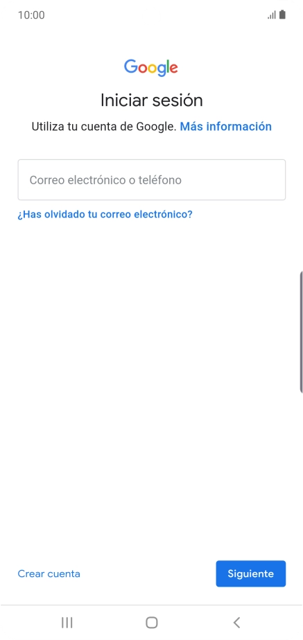 Si no tienes una cuenta de Google, pulsa Crear cuenta y sigue las indicaciones de la pantalla para ver cómo crear una cuenta nueva.