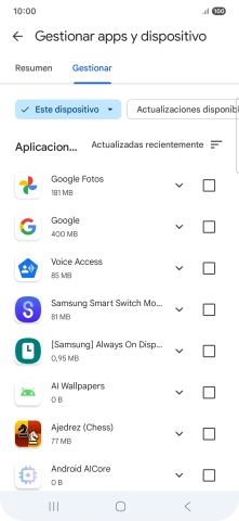Pulsa la app deseada.