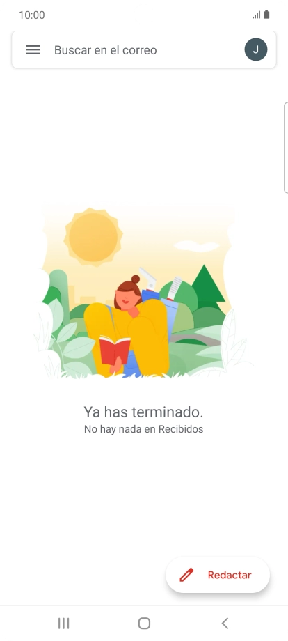 Pulsa el icono de cuenta de correo electrónico.