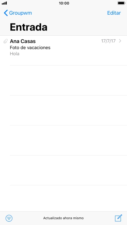 Pulsa el icono de nuevo correo electrónico.