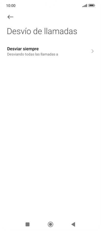 Pulsa el tipo de desvío deseado.