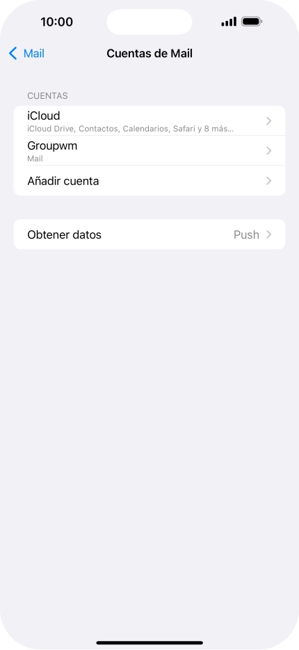 Pulsa el nombre de la cuenta de correo electrónico que acabas de crear.
