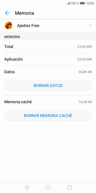 Pulsa BORRAR MEMORIA CACHÉ.