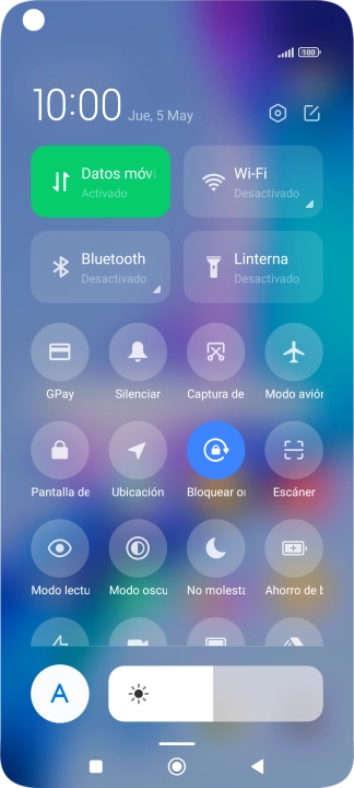 Pulsa Modo avión para activar o desactivar la función.