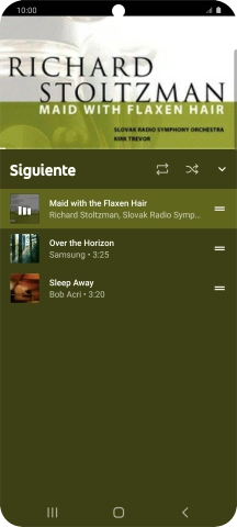 Pulsa el icono de reproducción repetida para activar o desactivar la función.