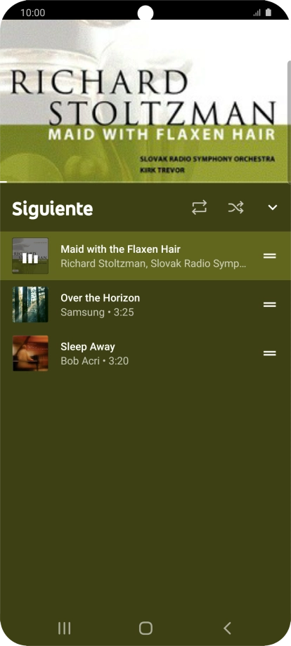 Pulsa el icono de reproducción repetida para activar o desactivar la función.