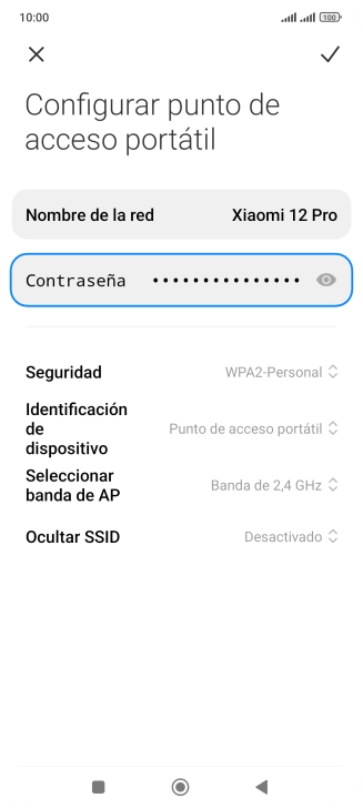 Pulsa Nombre de la red e introduce el nombre deseado de la conexión wifi