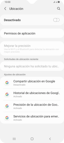 Pulsa el indicador para activar o desactivar la función.