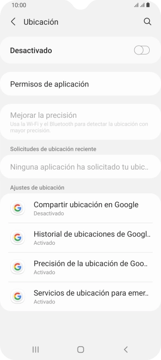 Pulsa el indicador para activar o desactivar la función.